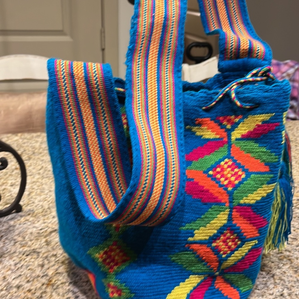 Cute Multicolored Drawstring Bag. - image 3